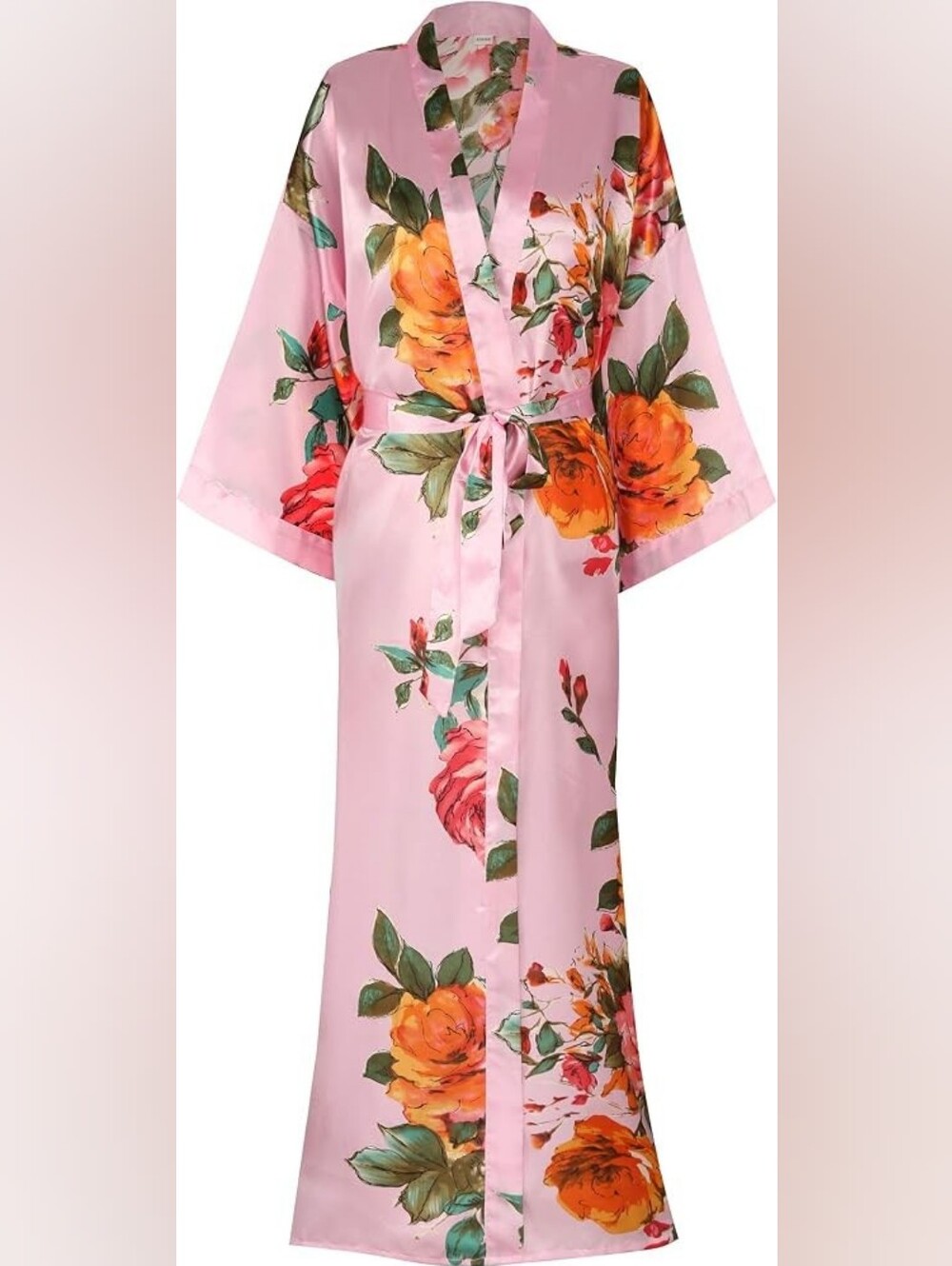 Long Floral Kimono Robe
